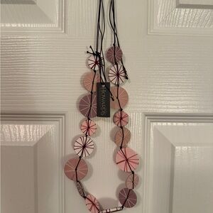Pink and Purple Geometric Necklace by Howard’s